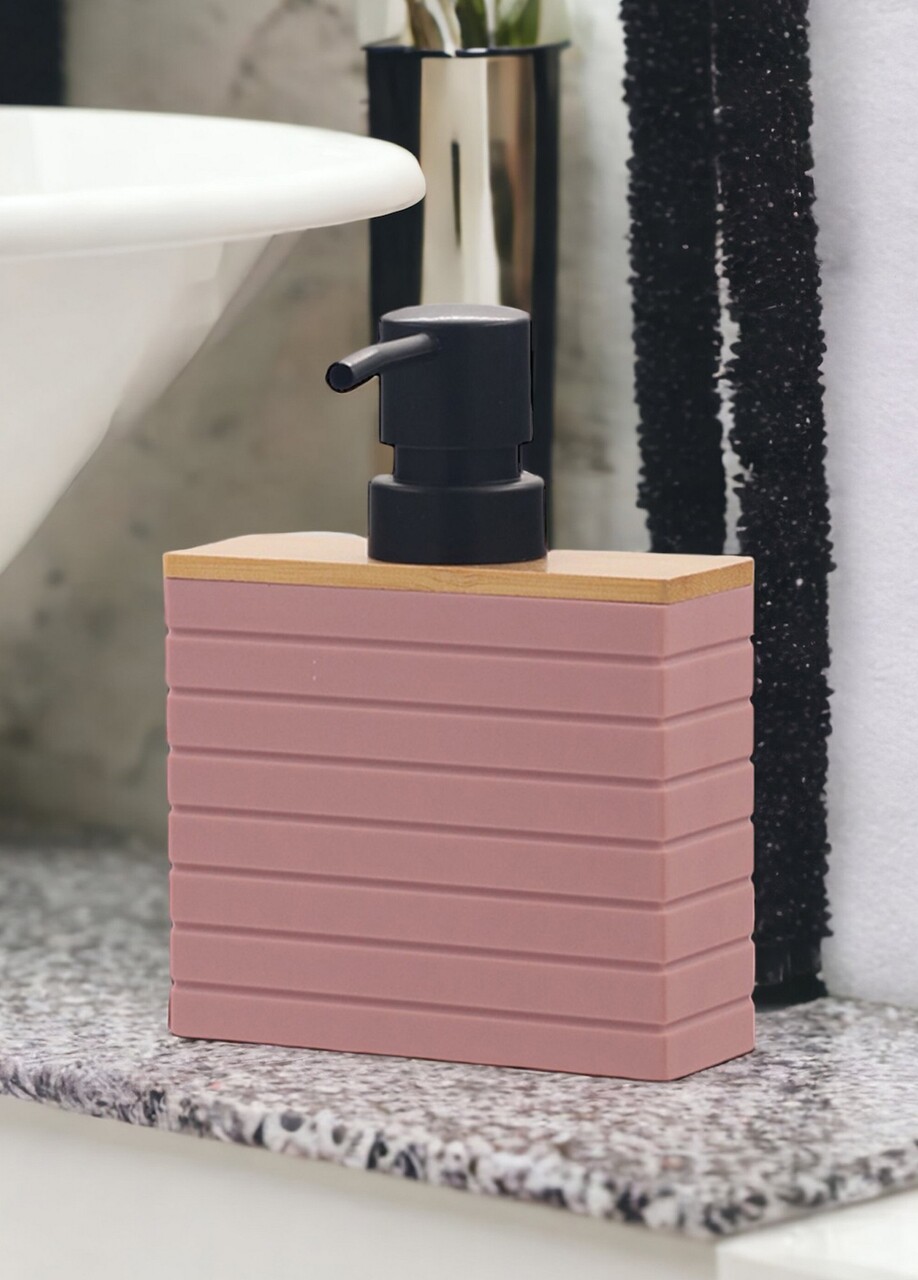 Dozator sapun lichid, L'essentiel Maison, SBN0043, 4x10x15 cm, Roz - imagine 3